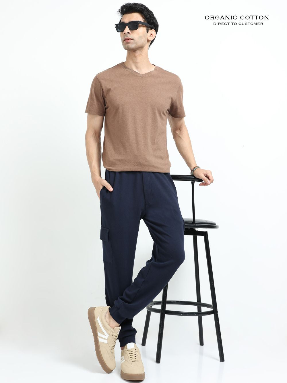 Navy Mens Organic Cotton Comfort Track Pant