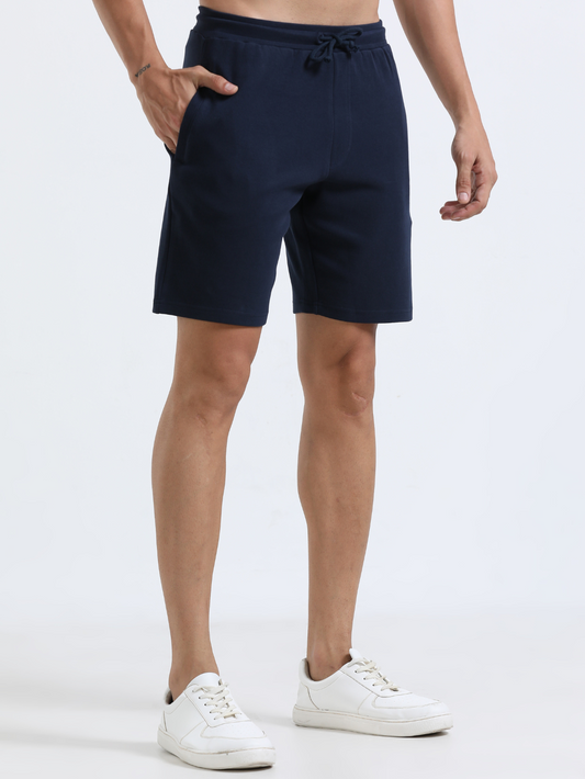 Navy Organic Cotton Mens Shorts