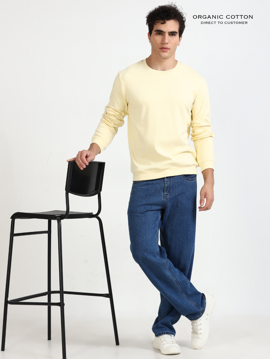 Baby Yellow Organic Cotton Pullover for Men