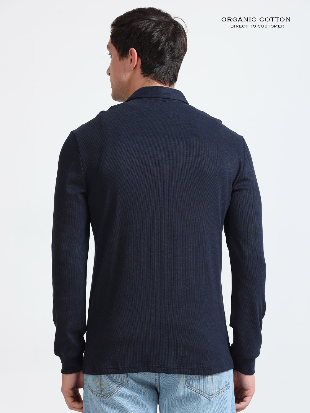 Navy Men’s Organic Cotton Ribbed Overshirt