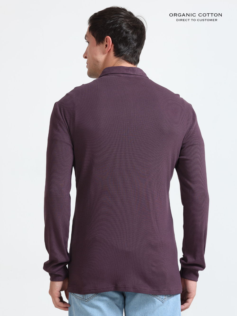 Wine Men’s Organic Cotton Ribbed Overshirt