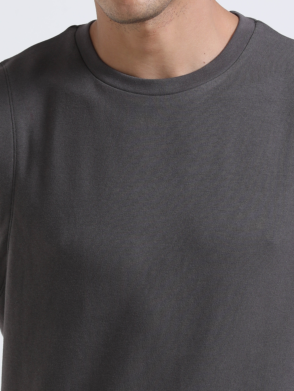 Dark Grey Textured Organic Cotton Men's Co-Ord Set