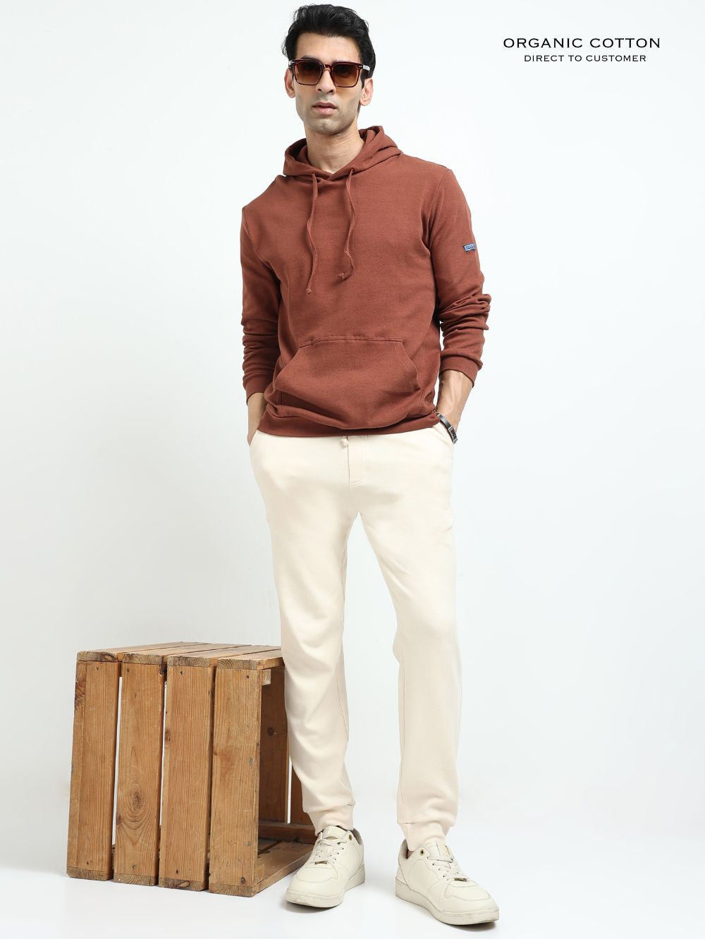 Beige Men’s Organic Cotton Comfort Track Pant