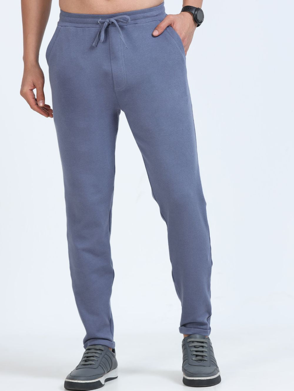 Blueish Grey Mens Organic Cotton Comfort Track Pant