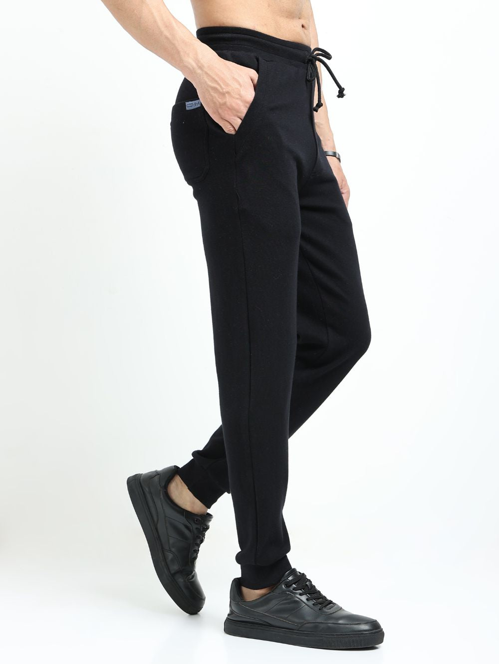 Black Men’s Organic Cotton Comfort Track Pant