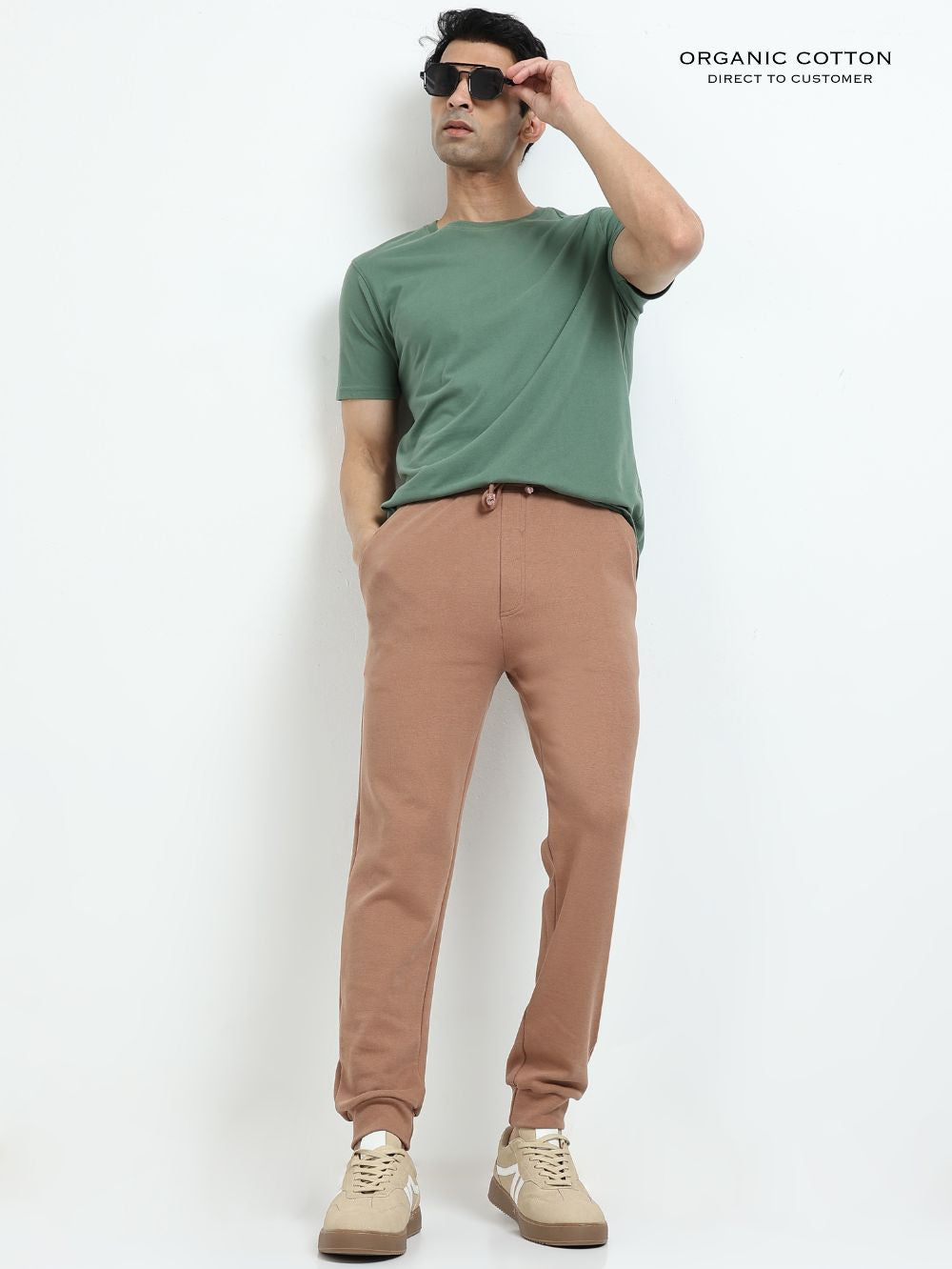 Brown Mens Organic Cotton Comfort Track Pant