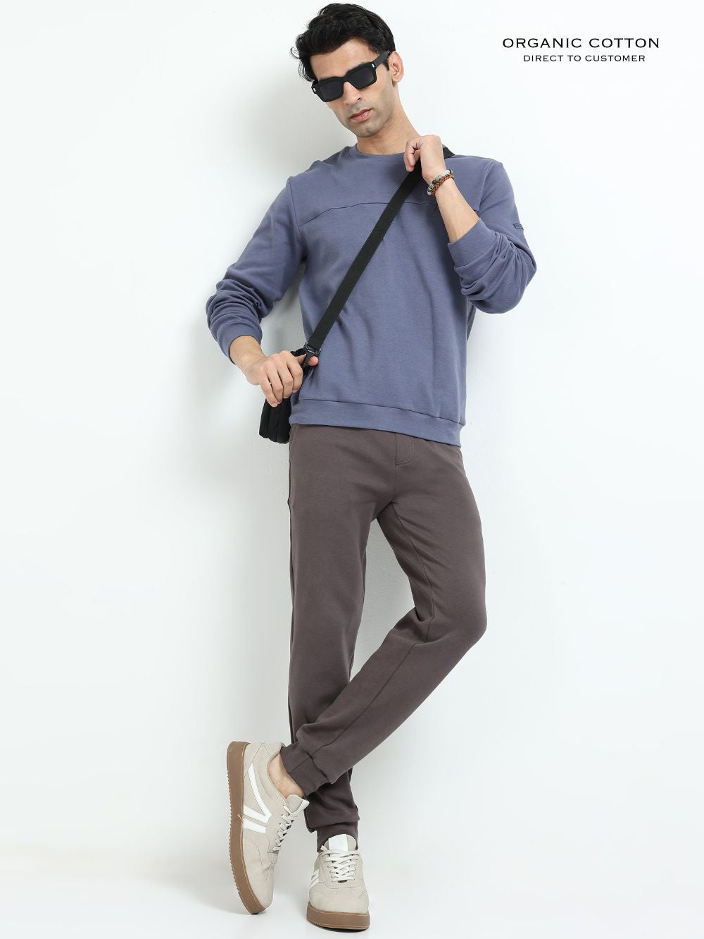 Dark Grey Mens Organic Cotton Comfort Track Pant
