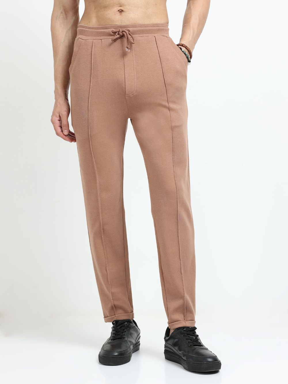 Brown Mens Organic Cotton Tapered Track Pant