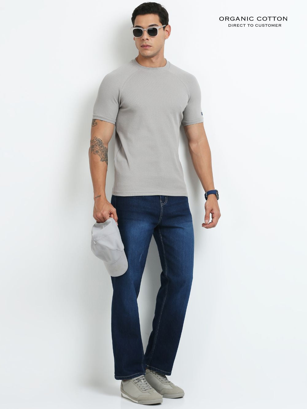Mens Ragalan Half Sleeve Organic Cotton T-Shirt