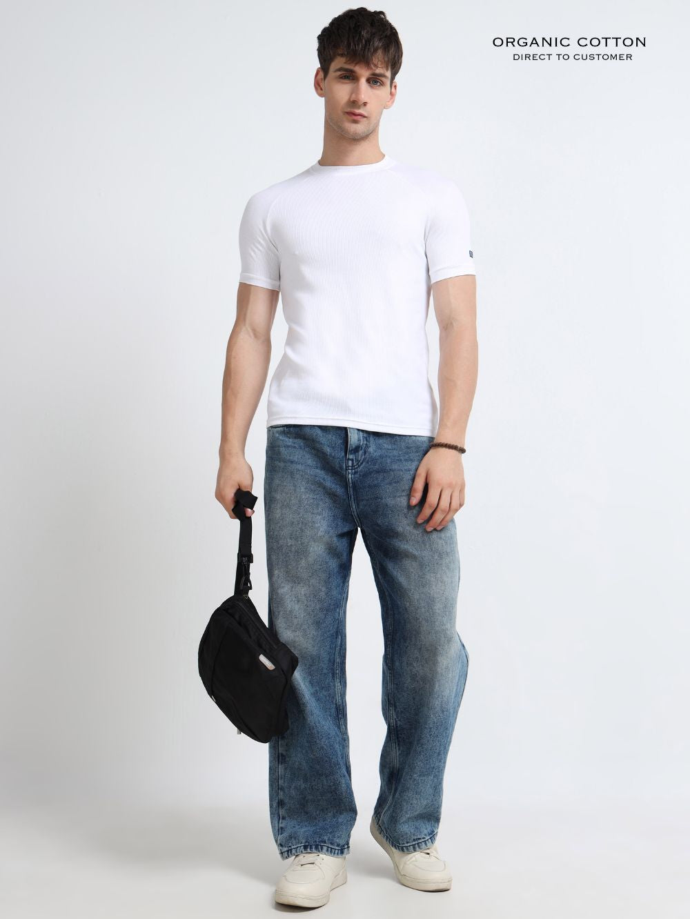 Mens Ragalan Half Sleeve Organic Cotton T-Shirt