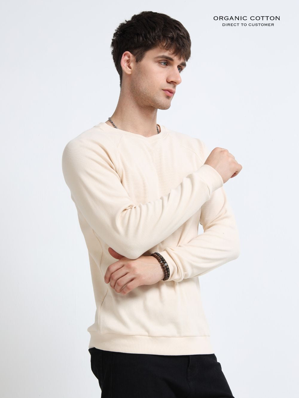 Mens Ragalan Full Sleeve Organic Cotton T-Shirt