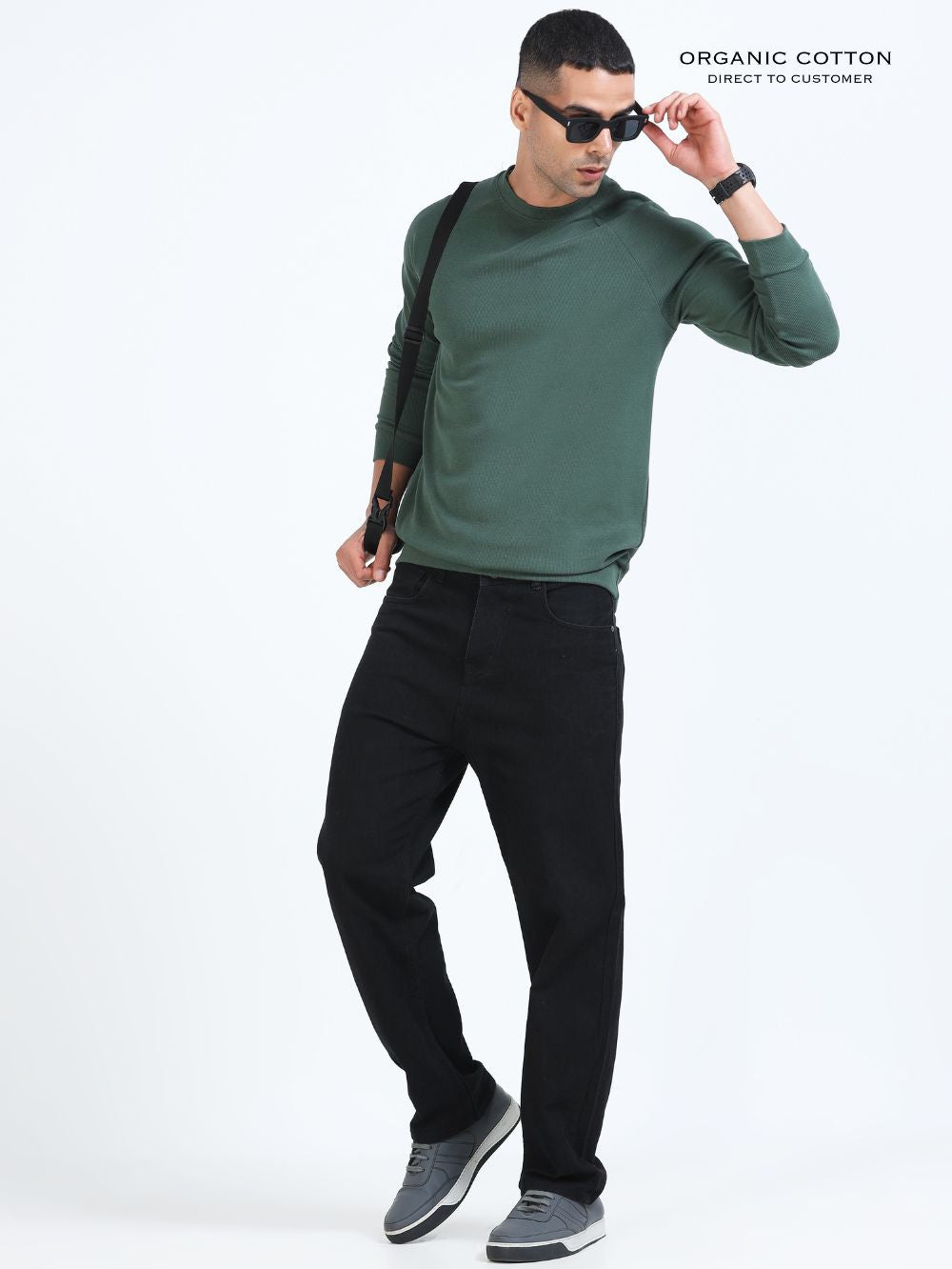 Mens Ragalan Full Sleeve Organic Cotton T-Shirt