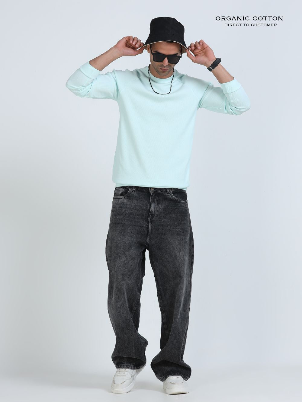 Mens Ragalan Full Sleeve Organic Cotton T-Shirt