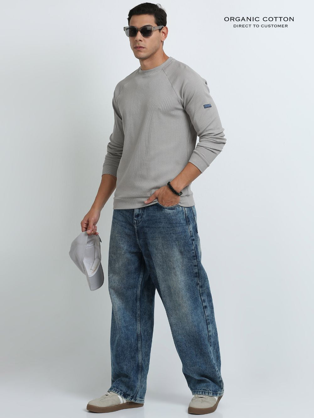 Mens Ragalan Full Sleeve Organic Cotton T-Shirt