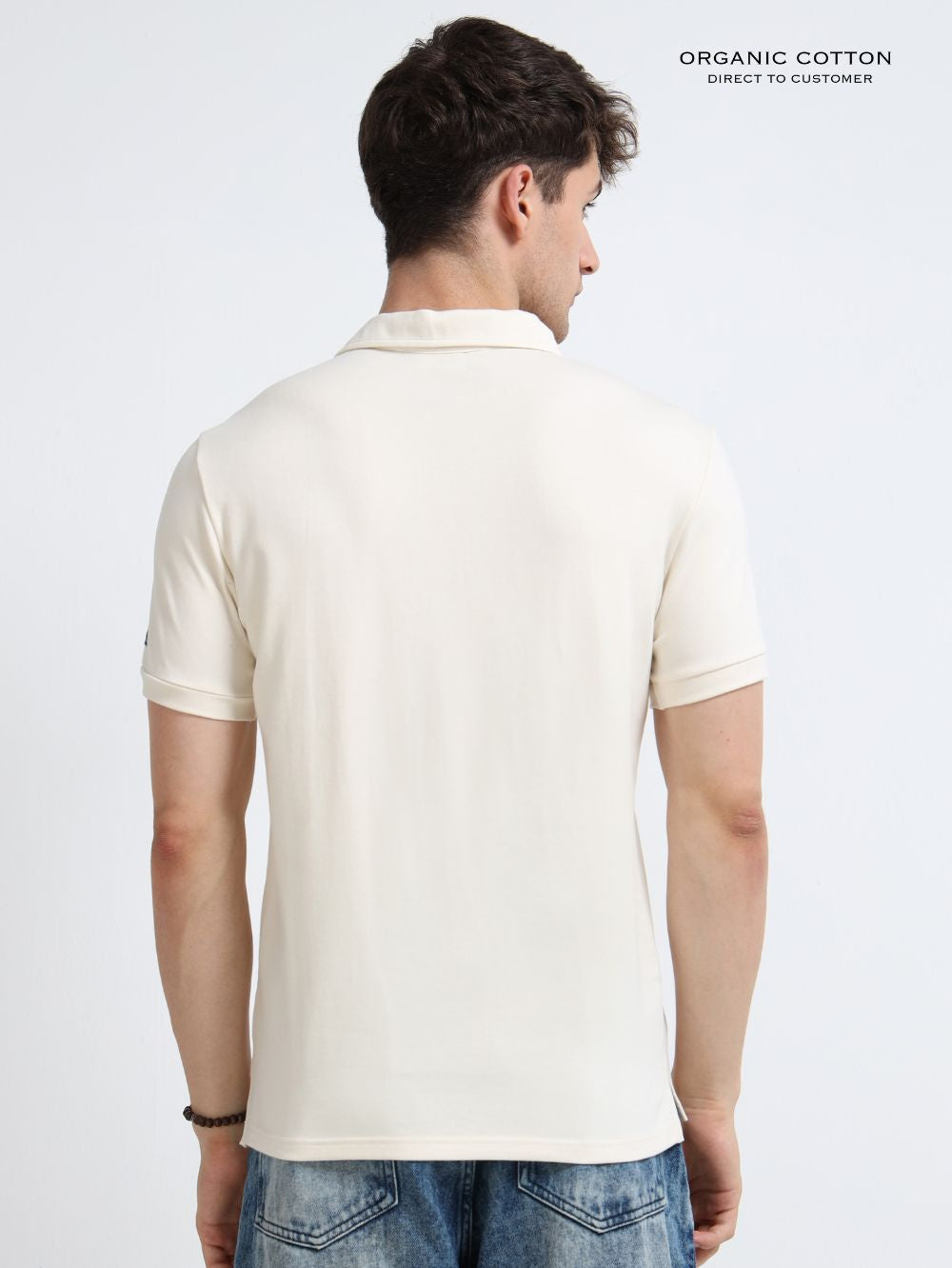 Organic Cotton Polo T-Shirt Button for Men