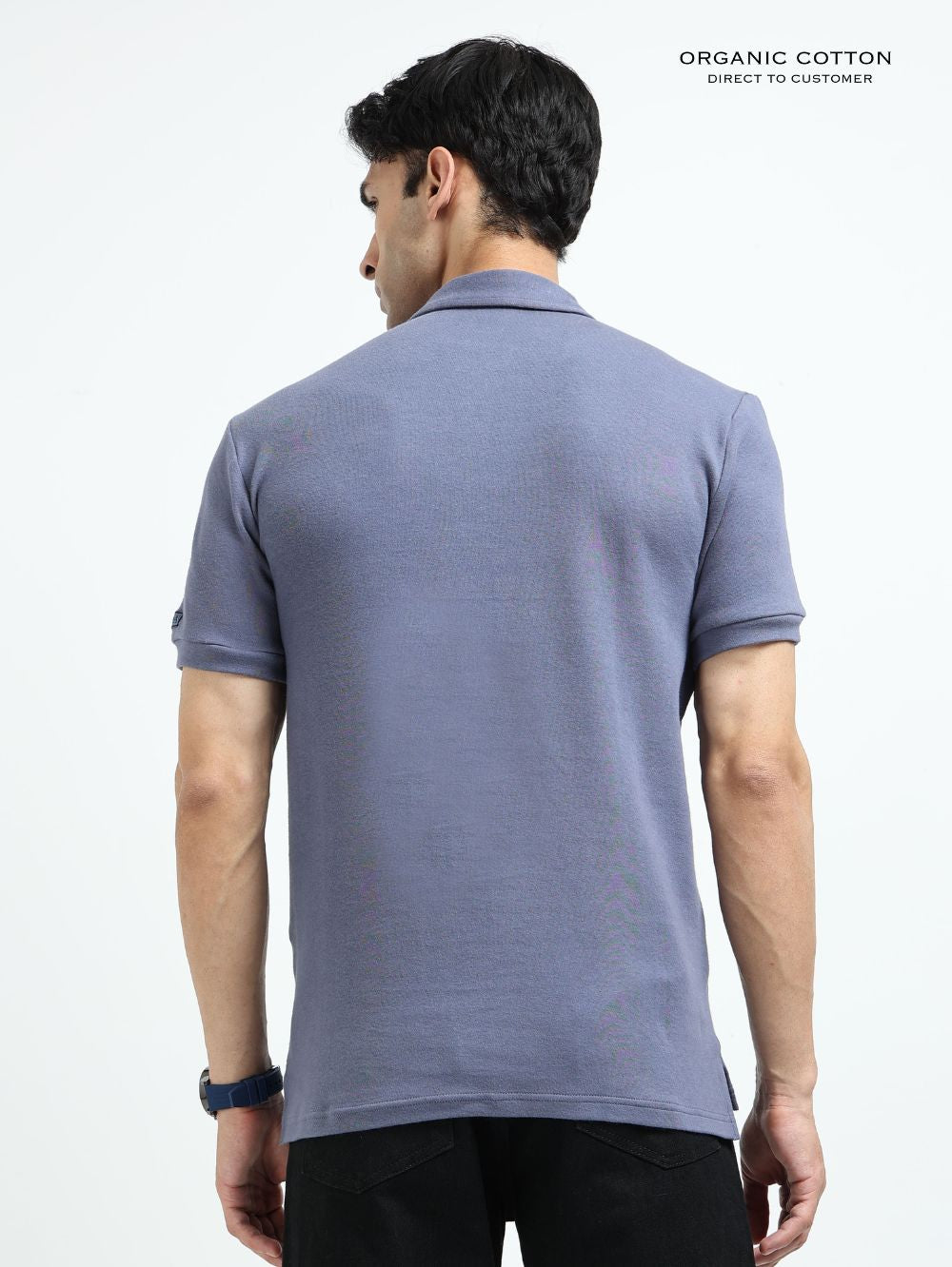 Organic Cotton Polo T-Shirt Button for Men