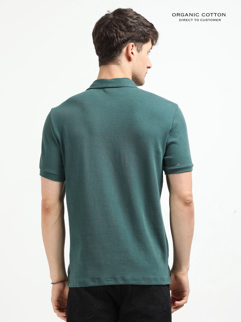 Organic Cotton Polo T-Shirt Button for Men