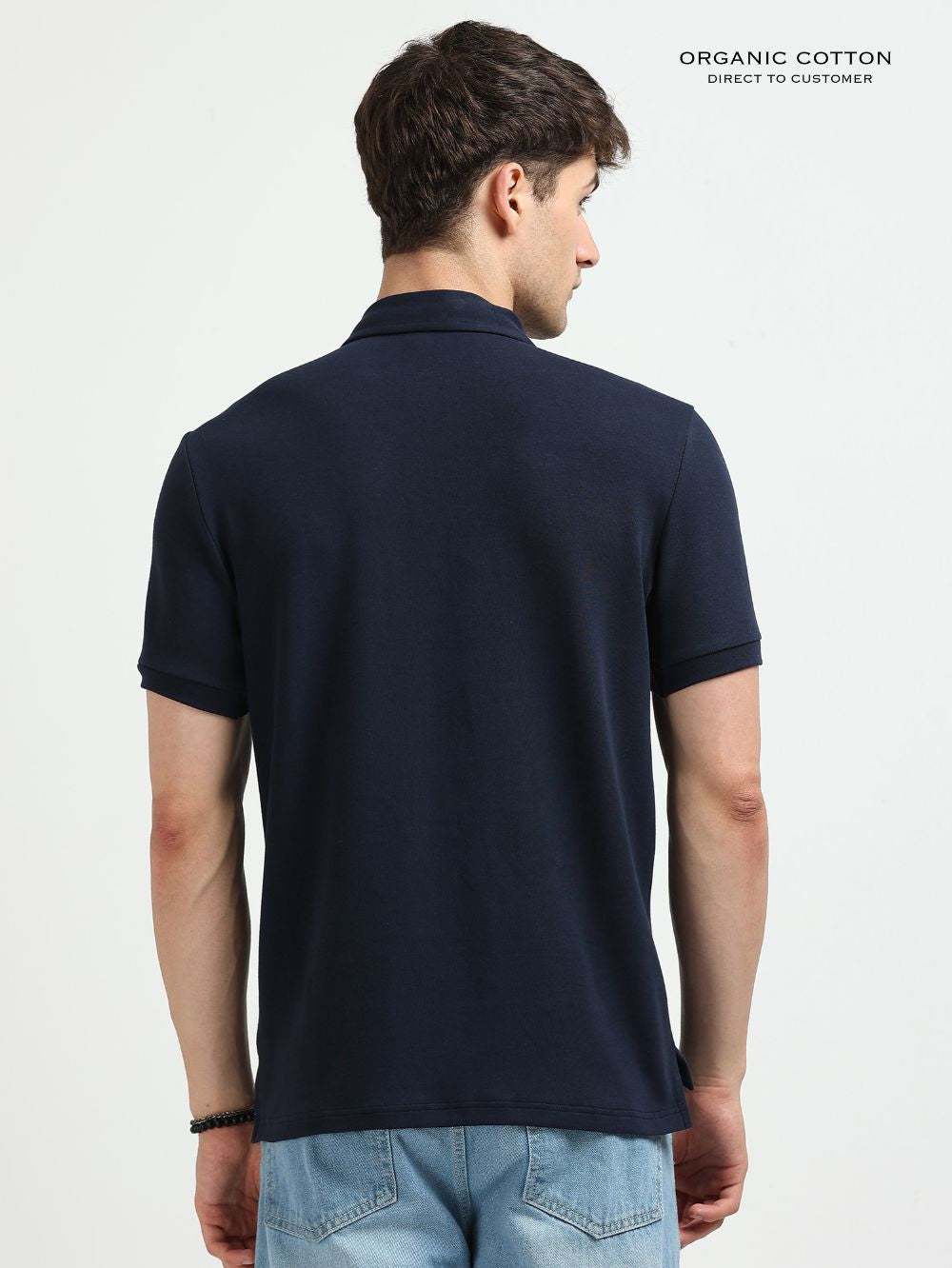 Organic Cotton Polo T-Shirt Button for Men
