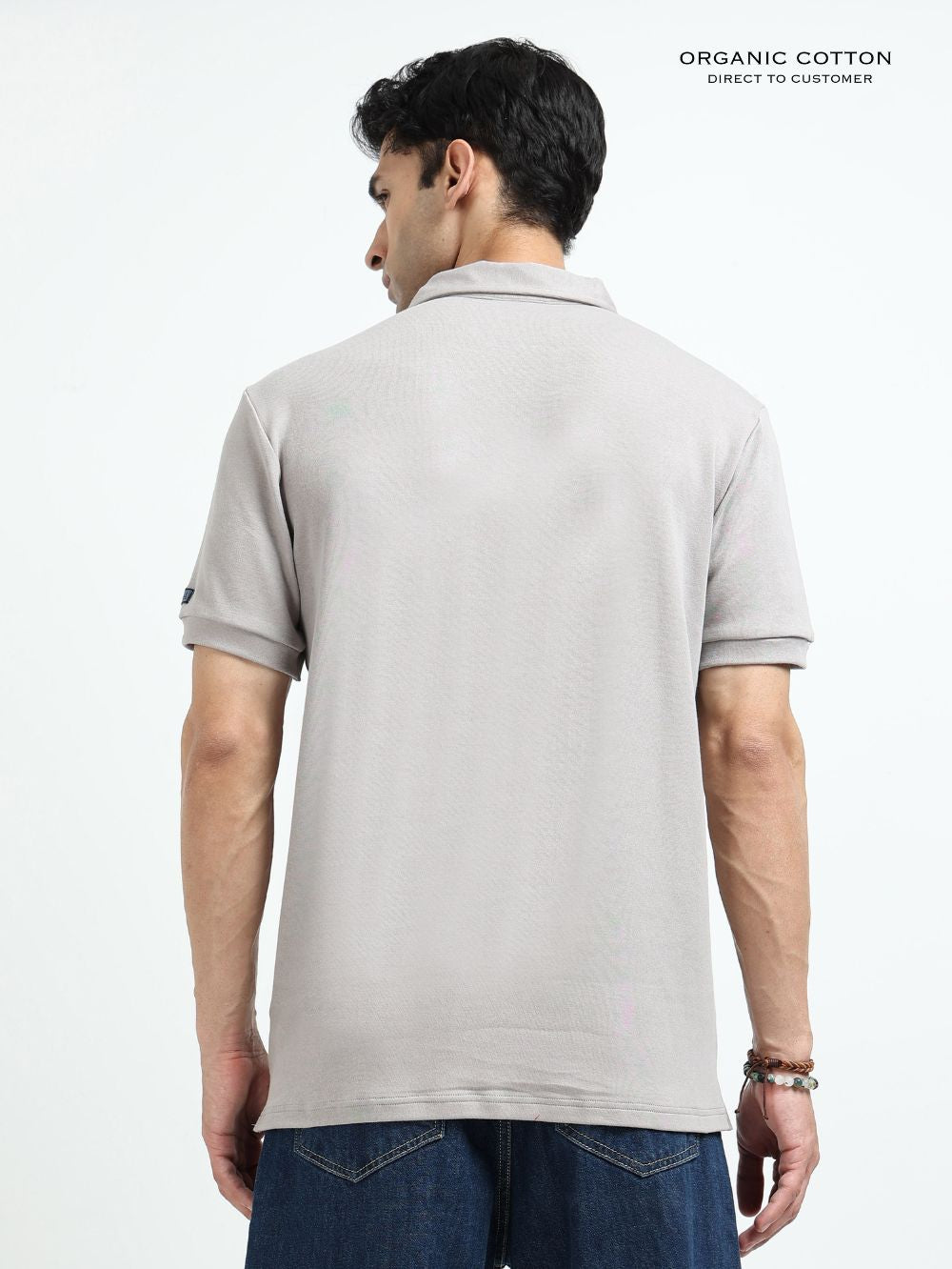 Organic Cotton Polo T-Shirt Button for Men