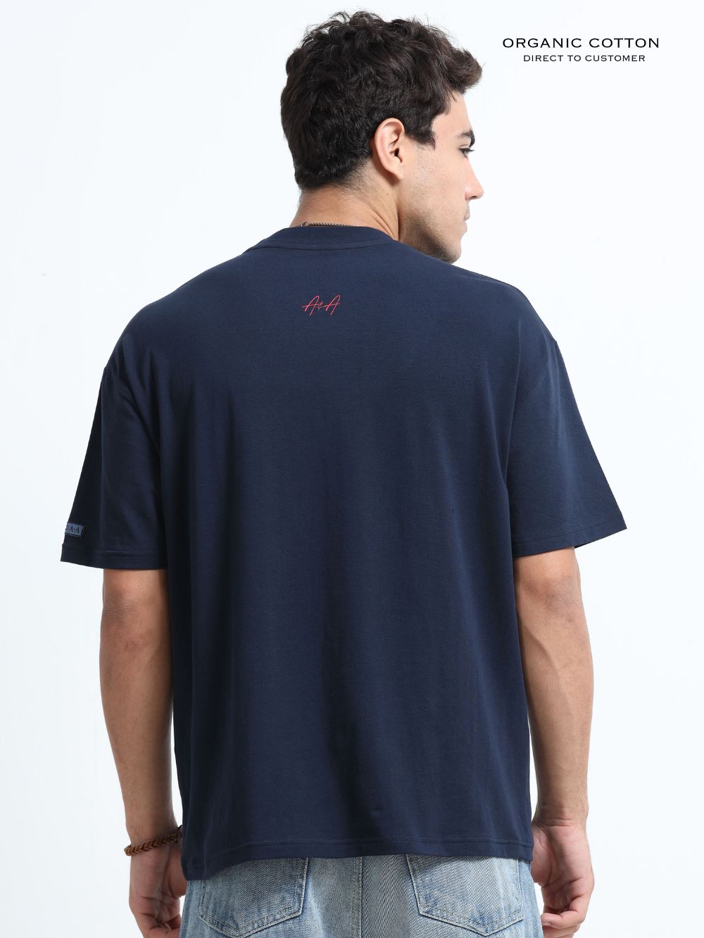 Deep Ocean Organic Cotton Printed T-Shirt for Men's – Navy