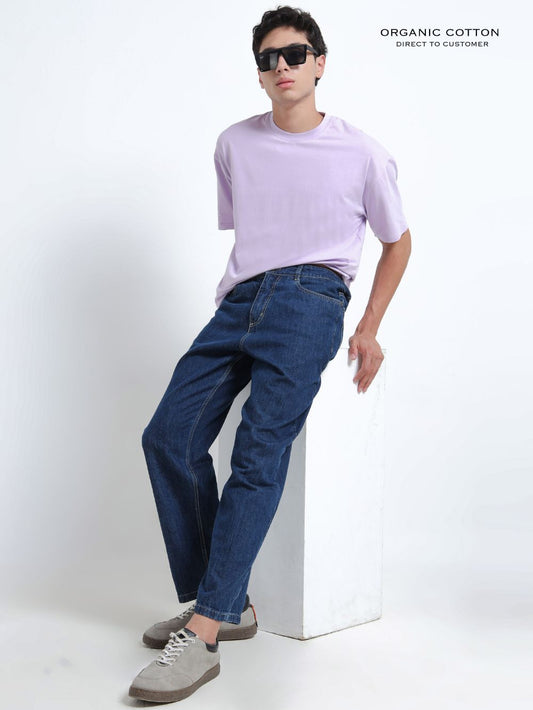 Orchid Petal Organic Cotton Oversized Tee for Men