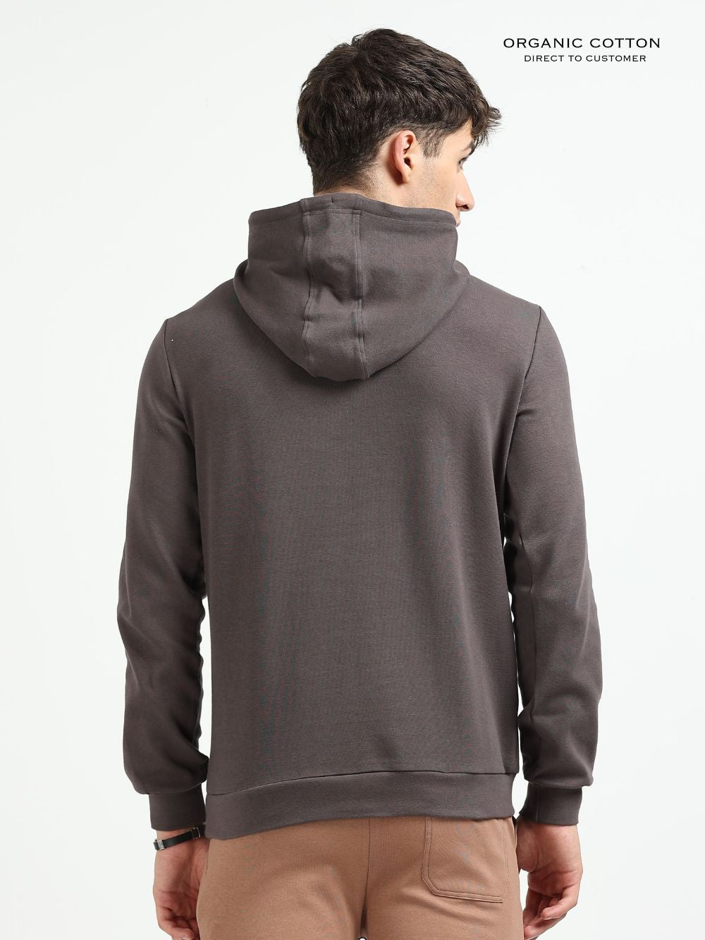 Dark Grey Essential Comfort Organic Cotton Mens Hoodie