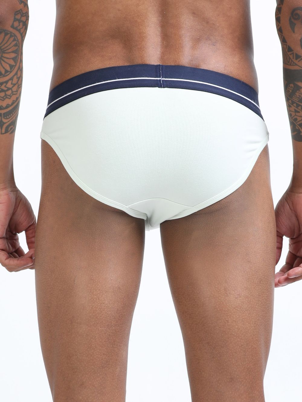 Canary Green and Aqua Organic Cotton Bikini Brief With Outer Elastic Waistband - Pack of 2