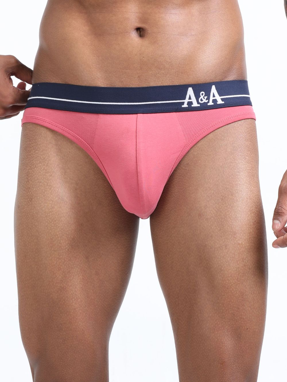 Olive Green and Magenta Organic Cotton Bikini Brief With Outer Elastic Waistband - Pack of 2