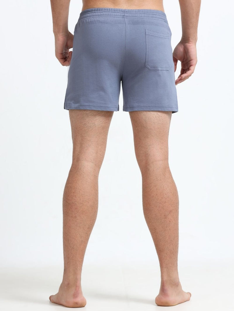 Organic Cotton Short Boxer for Mens - Pack of 3 (Navy, Blueish Grey, PO9-White)
