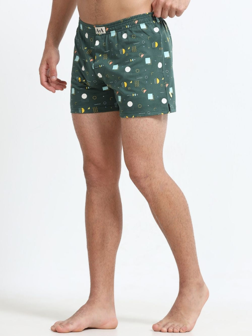 Mens Organic Cotton Printed Short Boxer - Pack of 3