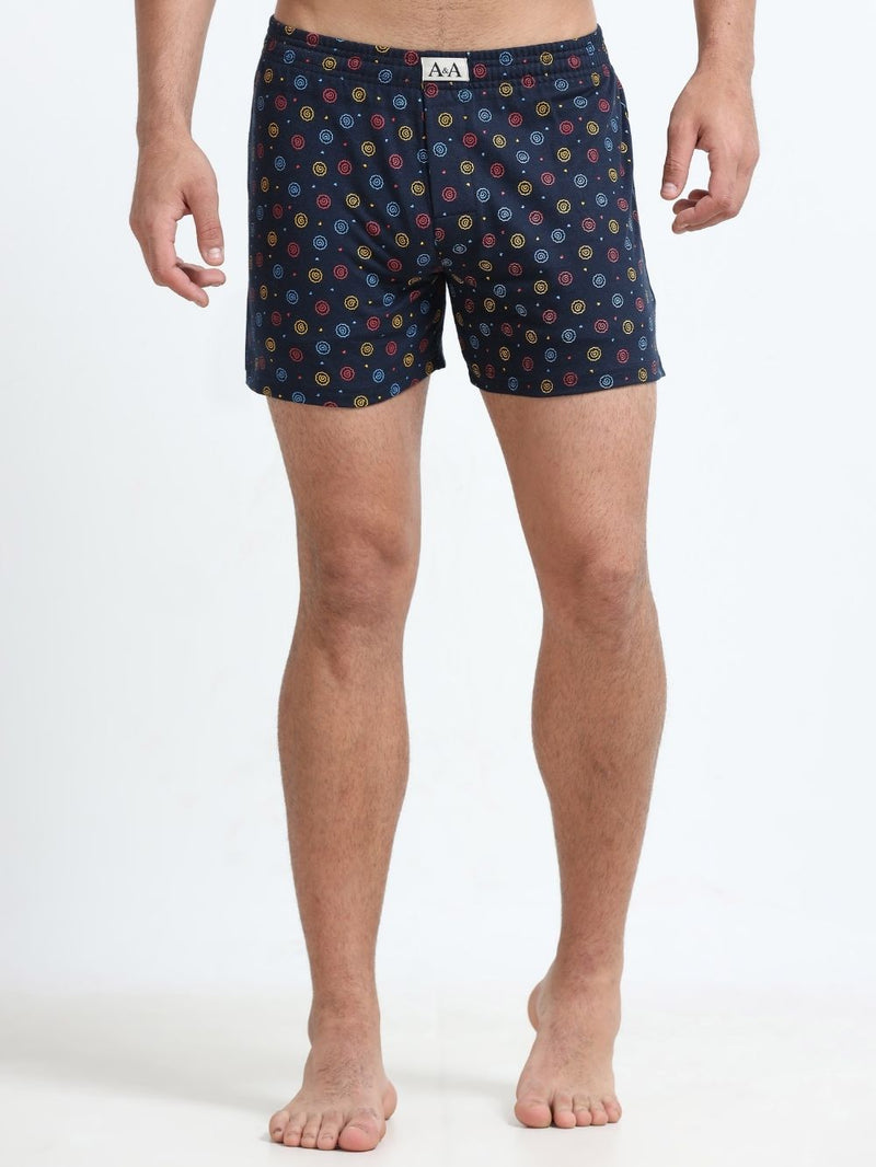 Mens Organic Cotton Printed Short Boxer - Pack of 3