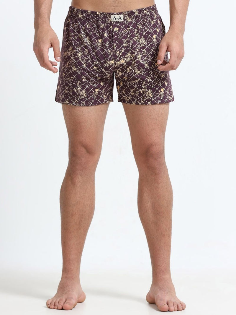 Mens Organic Cotton Printed Short Boxer - Pack of 3