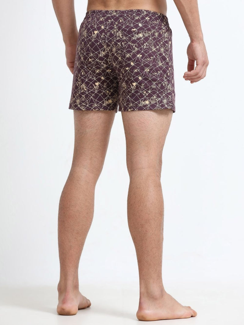 Mens Organic Cotton Printed Short Boxer - Pack of 3