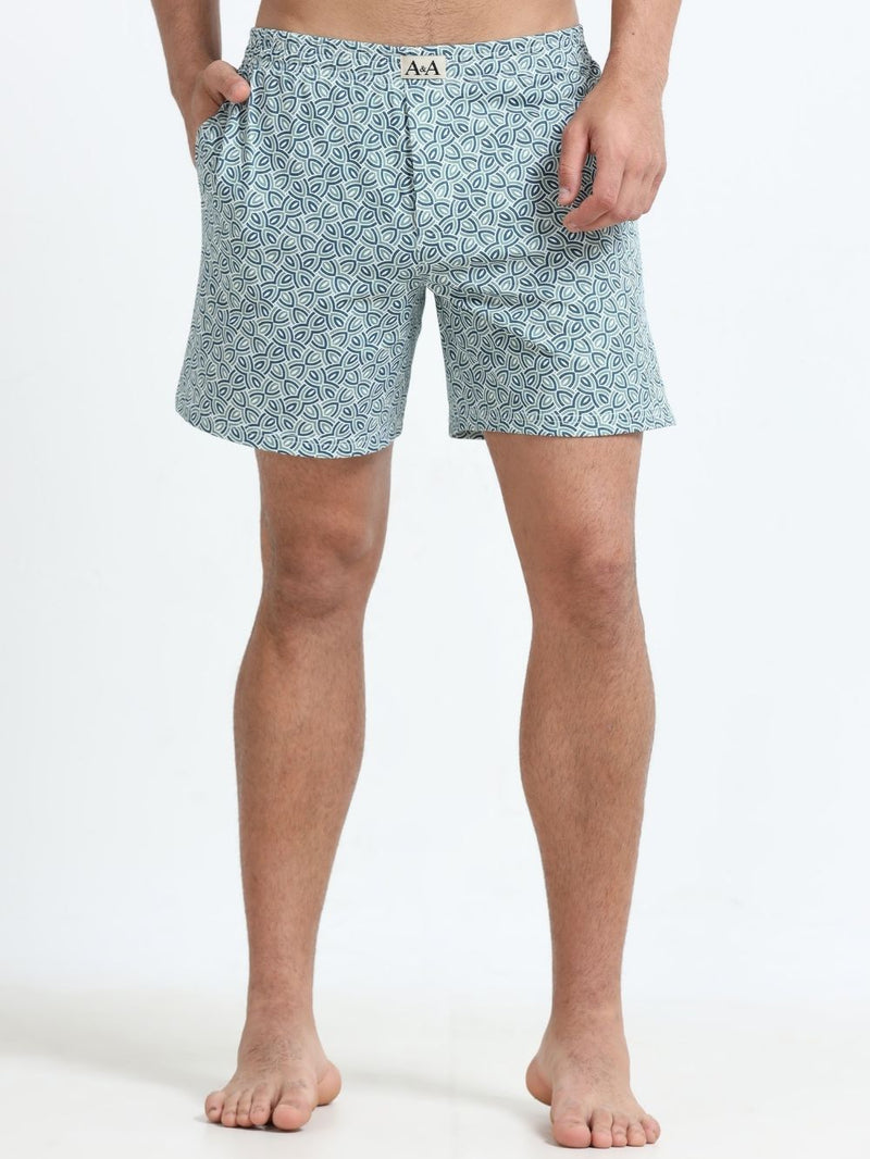 Mens Organic Cotton Regular Printed Boxers - Pack of 2