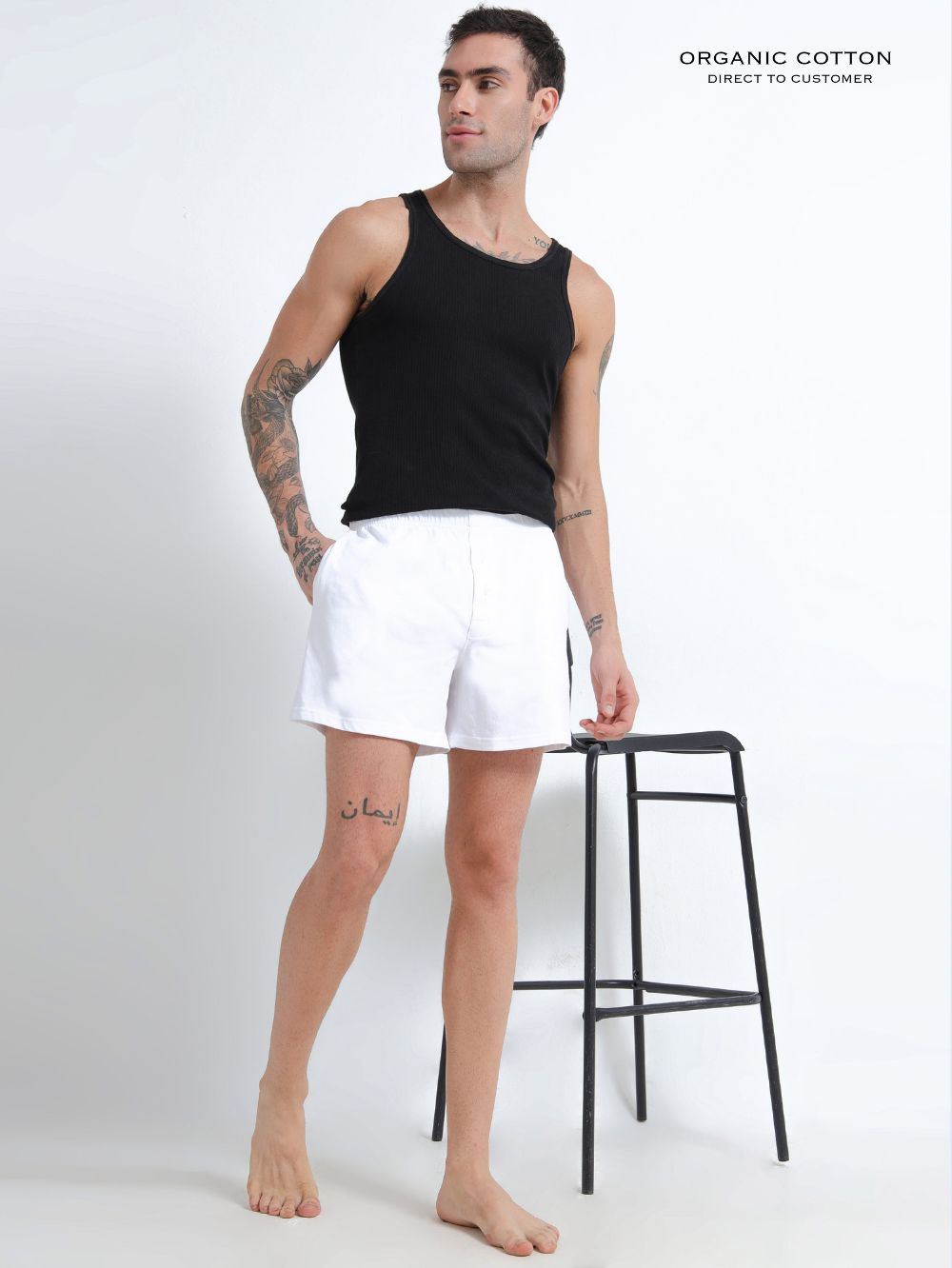 White Organic Cotton Regular Boxer for Mens - Pack of 1
