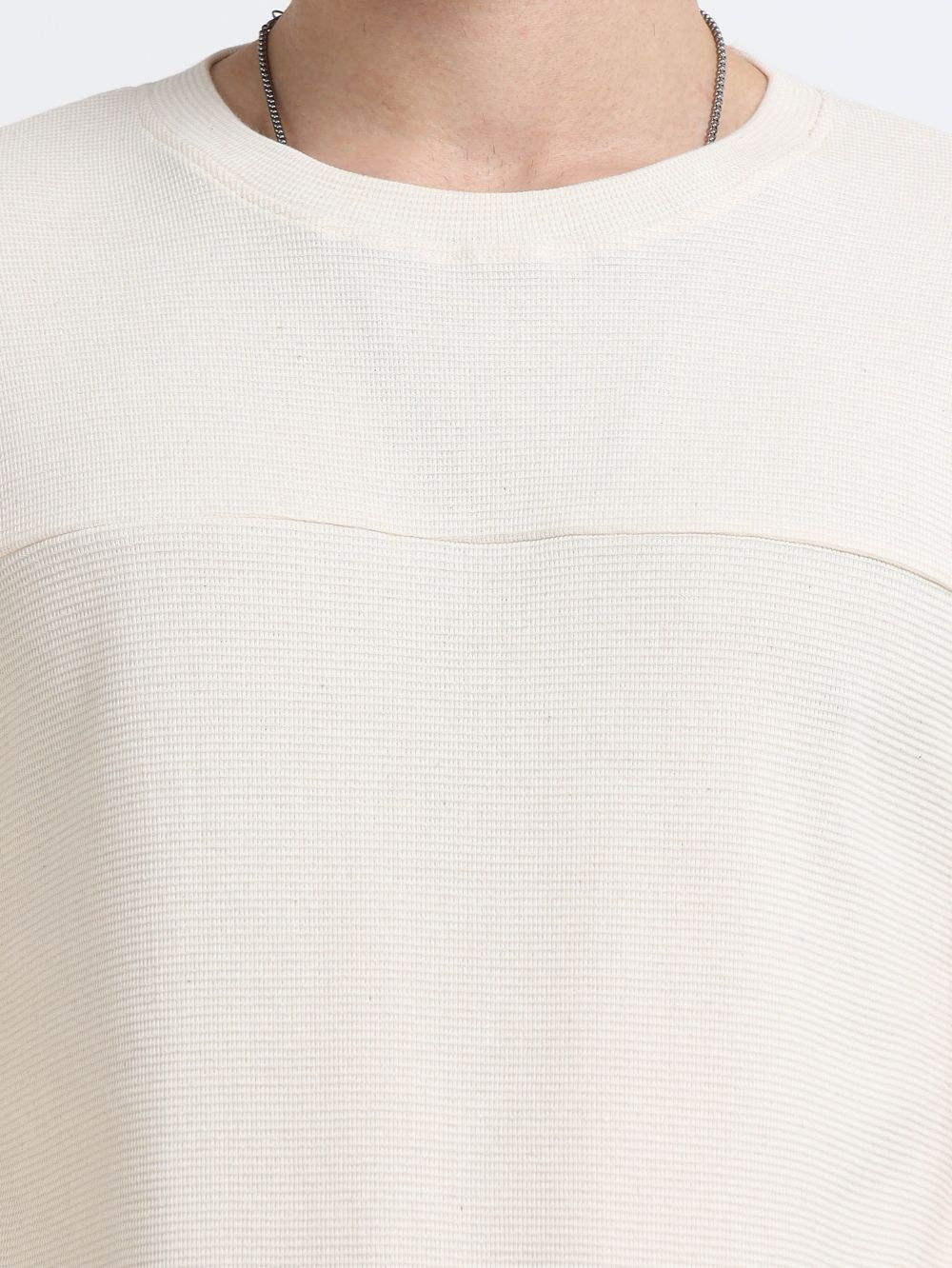 Organic Cotton Waffle Pullover for Mens