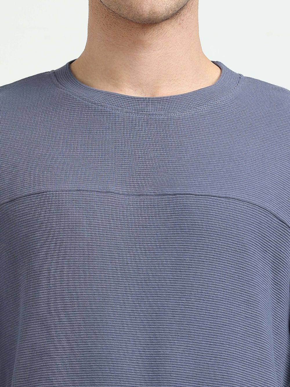 Organic Cotton Waffle Pullover for Mens