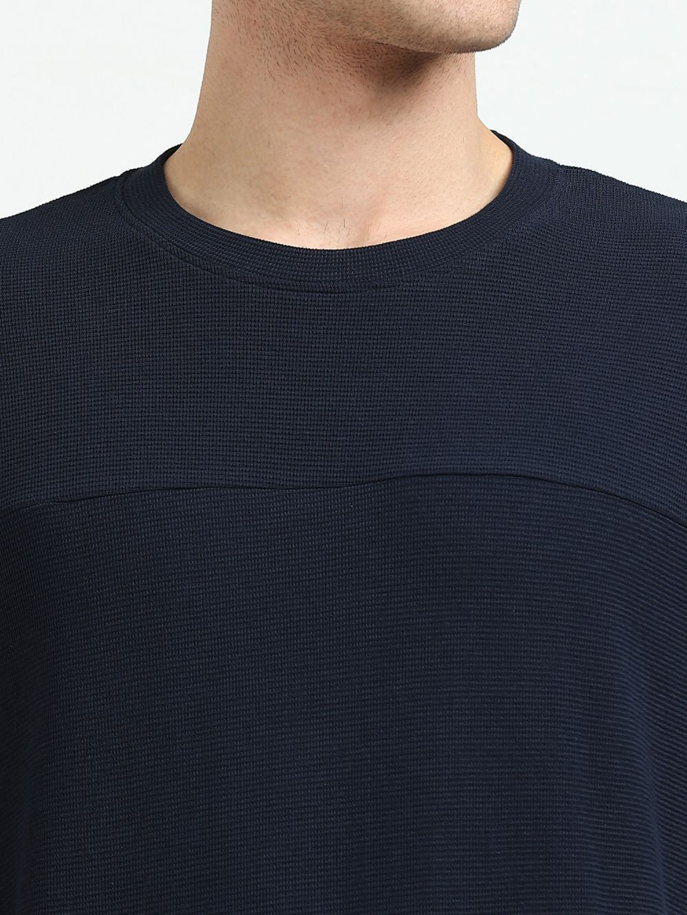 Organic Cotton Waffle Pullover for Mens