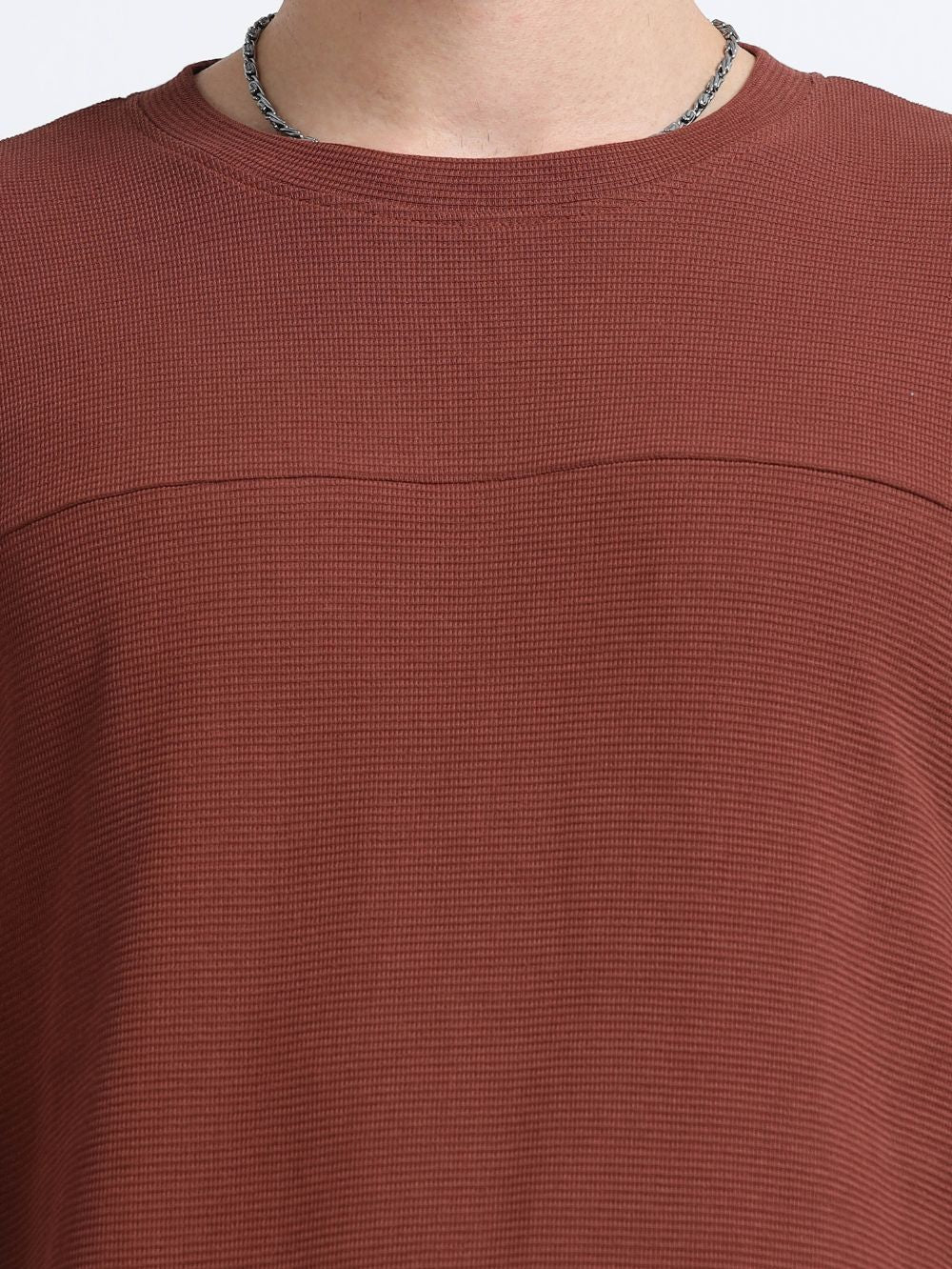 Organic Cotton Waffle Pullover for Mens