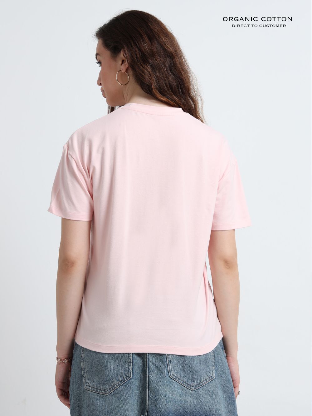 Dogwood Pink Organic Cotton Over Sized Tee