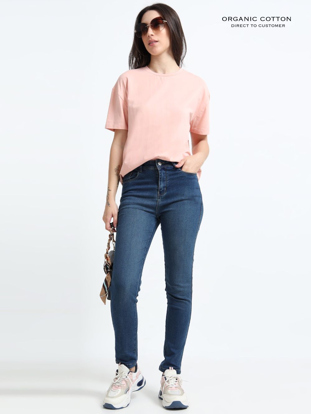 Evening Sand Organic Cotton Over Sized Tee