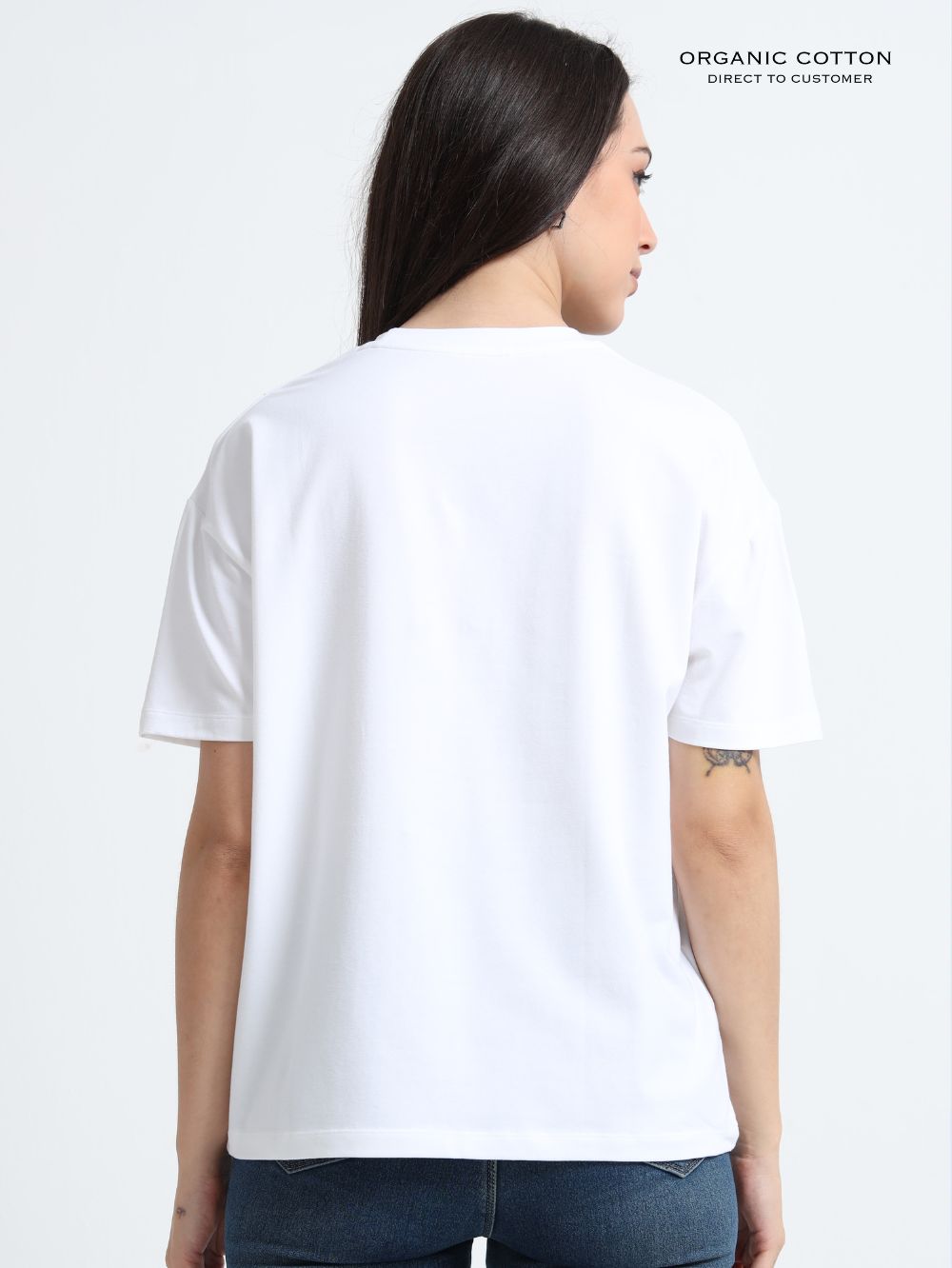 White Organic Cotton Over Sized Tee
