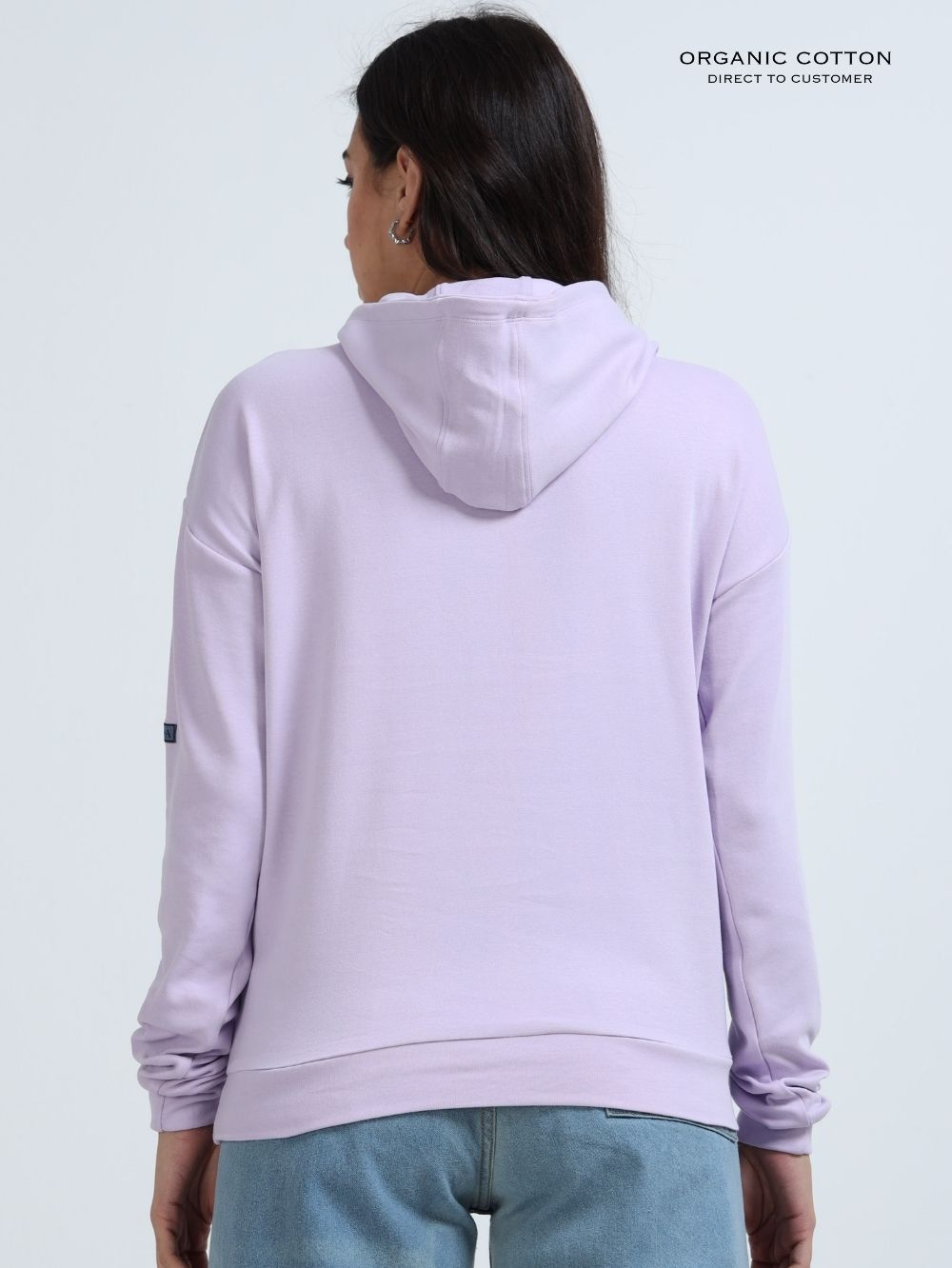 Light Purple A & A Womens Casual Hoodie in Organic Cotton