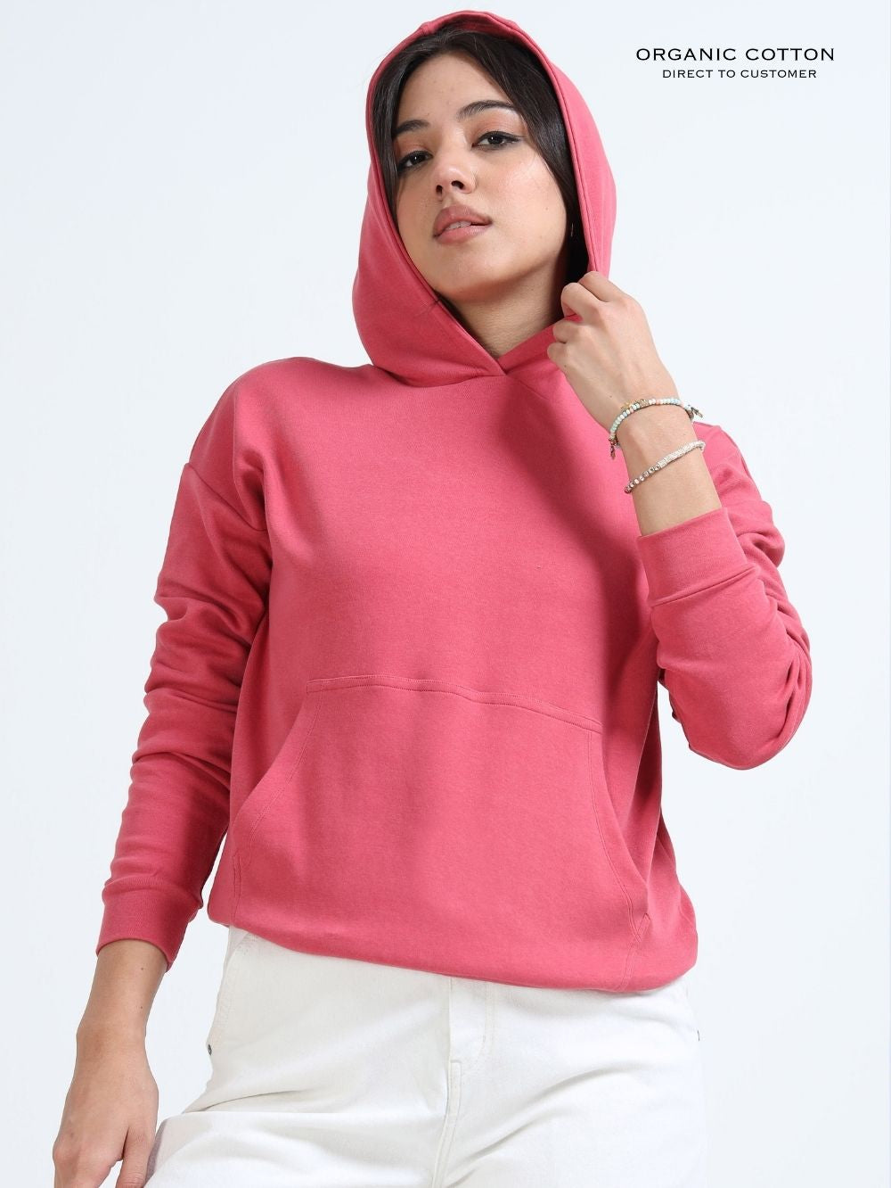 Magenta A & A Womens Casual Hoodie in Organic Cotton