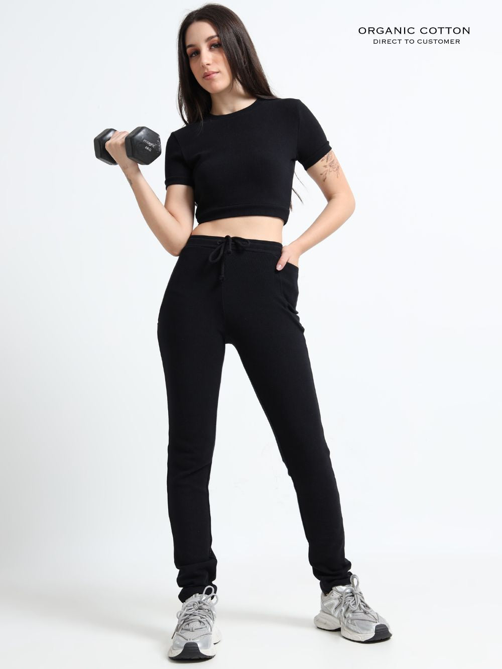 Black Organic Cotton Co-Ord Set