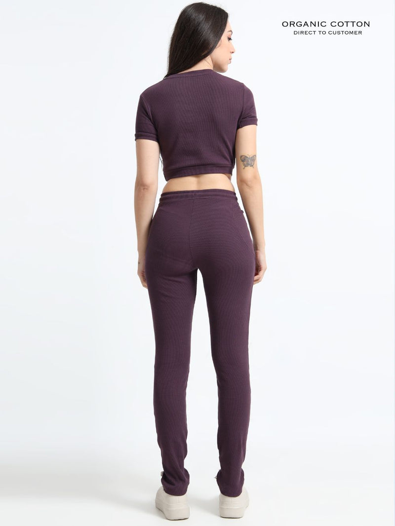 Wine Organic Cotton Co-Ord Set
