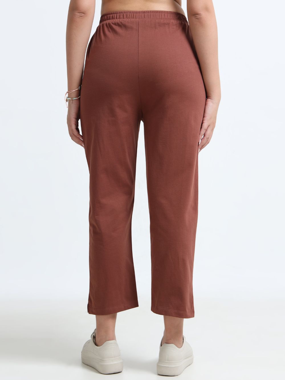 Brown Organic Cotton Womens Basic Pant