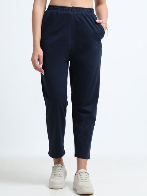 Navy Organic Cotton Womens Basic Pant
