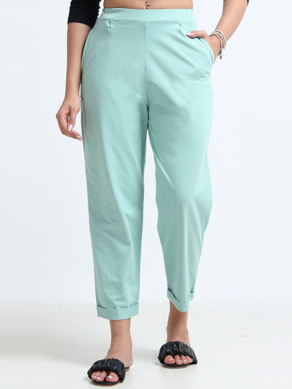 Aqua Organic Cotton Womens Folded Fit Pant