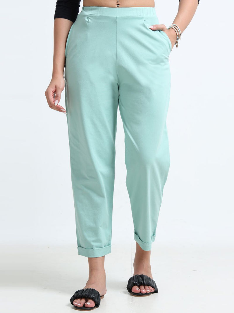 Aqua Organic Cotton Womens Folded Fit Pant